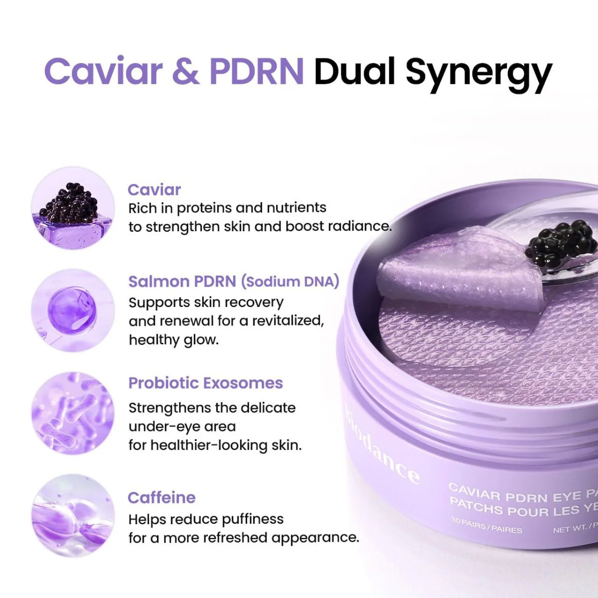 Caviar PDRN Eye Patches 30ea - Image 3